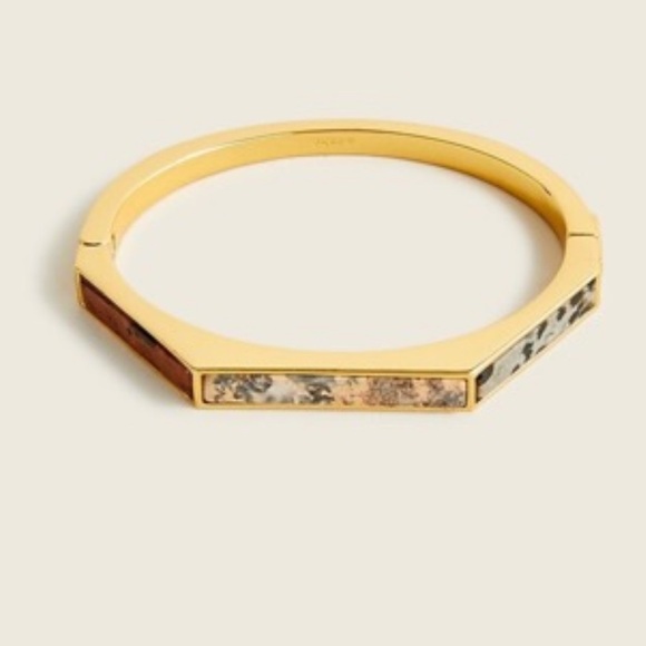 J. Crew mixed semiprecious stone hinge Bracelet NWOT - Picture 3 of 5